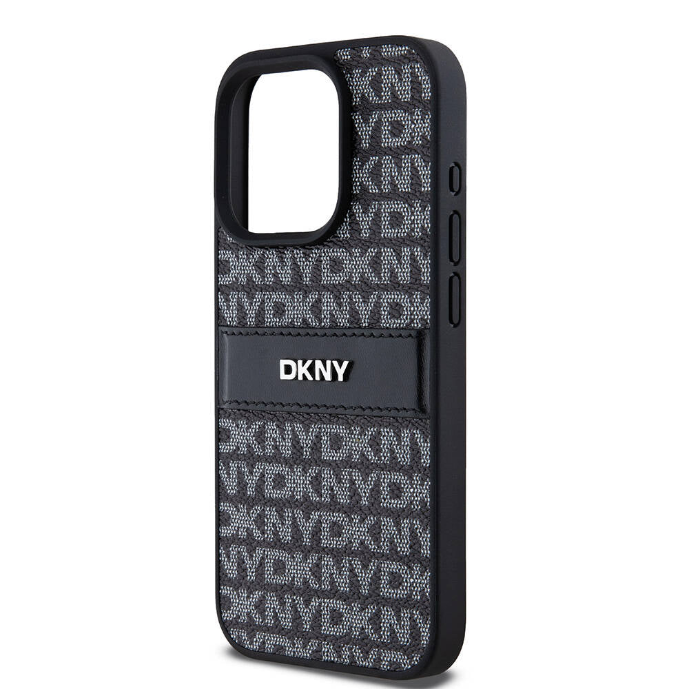 iPhone 15 Pro Kılıf DKNY Orjinal Lisanslı 3D Yazılı Repeat Texture Pattern Kapak