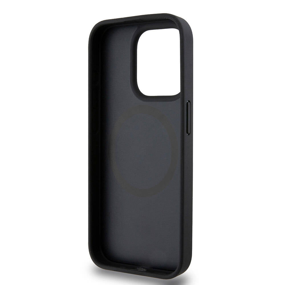 iPhone 15 Pro Kılıf DKNY Orjinal Lisanslı M-safe Şarj Özellikli 3D Yazılı Repeat Pattern Kapak