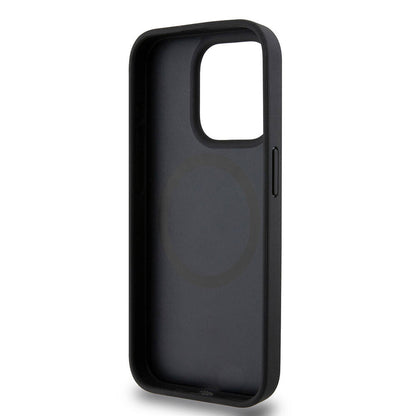 iPhone 15 Pro Kılıf DKNY Orjinal Lisanslı M-safe Şarj Özellikli 3D Yazılı Repeat Pattern Kapak