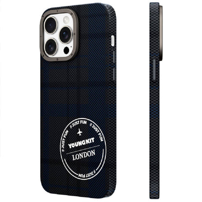 iPhone 15 Pro Kılıf Ekose Desenli Youngkit Gezhi Serisi Kapak