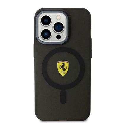 iPhone 15 Pro Kılıf Ferrari Orjinal Lisanslı M-safe Şarj Özellikli Kontrast Bumper Kapak
