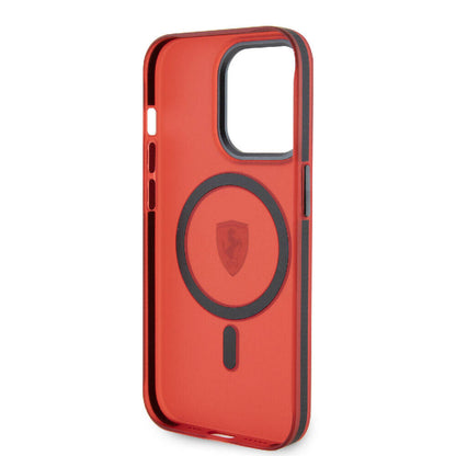 iPhone 15 Pro Kılıf Ferrari Orjinal Lisanslı M-safe Şarj Özellikli Kontrast Bumper Kapak
