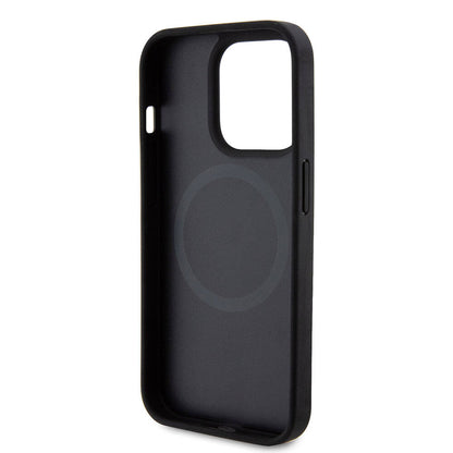 iPhone 15 Pro Kılıf Ferrari Orjinal Lisanslı M-safe Şarj Özellikli Metal Logolu PU Karbon Kapak