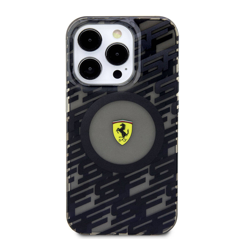 iPhone 15 Pro Kılıf Ferrari Orjinal Lisanslı M-safe Şarj Özellikli Multi SF Kapak
