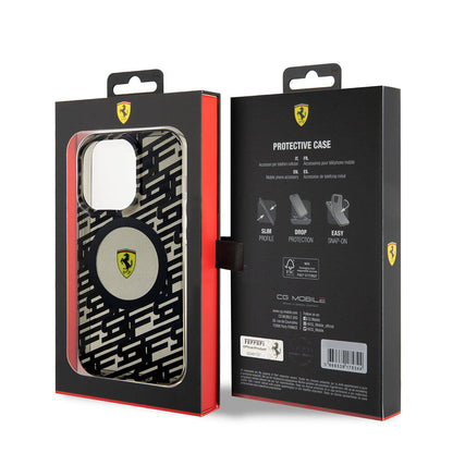 iPhone 15 Pro Kılıf Ferrari Orjinal Lisanslı M-safe Şarj Özellikli Multi SF Kapak
