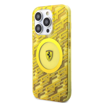 iPhone 15 Pro Kılıf Ferrari Orjinal Lisanslı M-safe Şarj Özellikli Multi SF Kapak