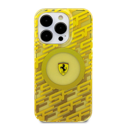 iPhone 15 Pro Kılıf Ferrari Orjinal Lisanslı M-safe Şarj Özellikli Multi SF Kapak