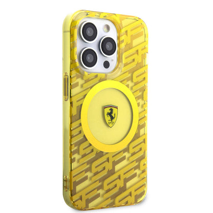 iPhone 15 Pro Kılıf Ferrari Orjinal Lisanslı M-safe Şarj Özellikli Multi SF Kapak