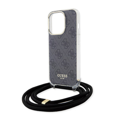 iPhone 15 Pro Kılıf Guess Orjinal Lisanslı Çapraz Kordon 4G Desenli Kapak