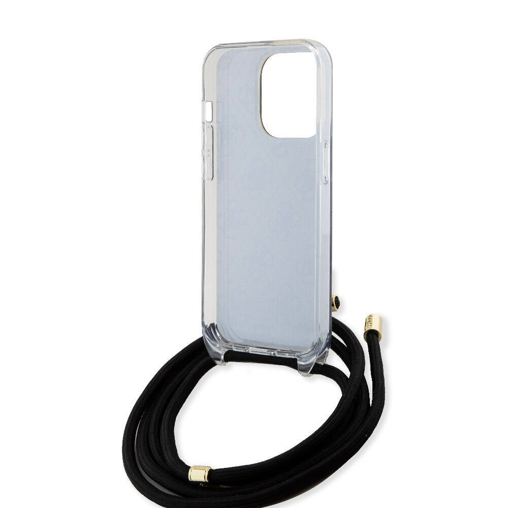 iPhone 15 Pro Kılıf Guess Orjinal Lisanslı Çapraz Kordon 4G Desenli Kapak