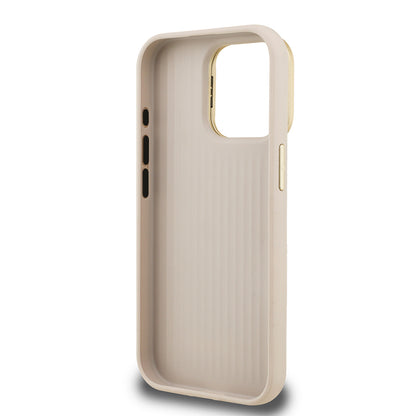 iPhone 15 Pro Kılıf Guess Orjinal Lisanslı Grained Yazı Logolu Kamera Standlı Kapak
