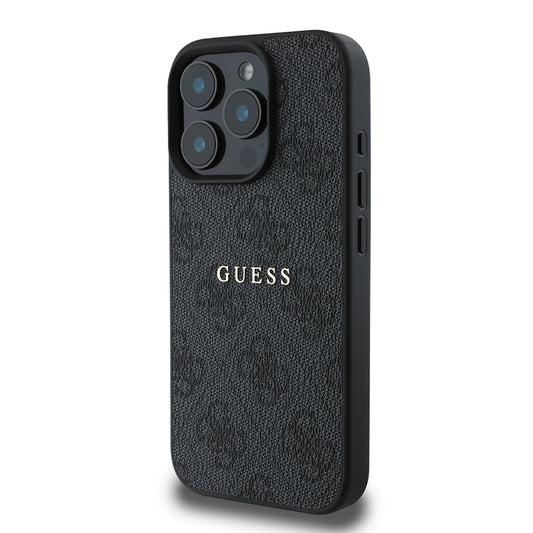 iPhone 15 Pro Kılıf Guess Orjinal Lisanslı M-safe Şarj Özellikli 4G Desen Yazı Logolu Kapak