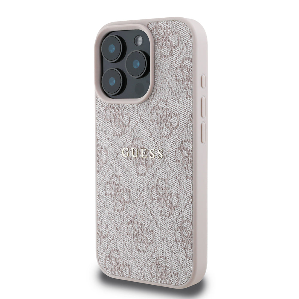 iPhone 15 Pro Kılıf Guess Orjinal Lisanslı M-safe Şarj Özellikli 4G Desen Yazı Logolu Kapak