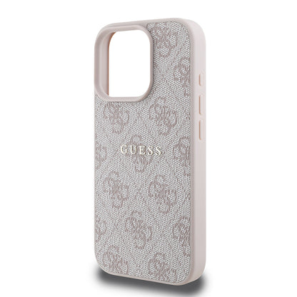 iPhone 15 Pro Kılıf Guess Orjinal Lisanslı M-safe Şarj Özellikli 4G Desen Yazı Logolu Kapak