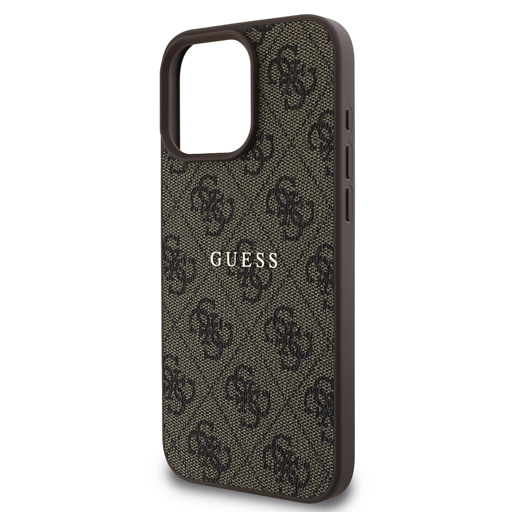 iPhone 15 Pro Kılıf Guess Orjinal Lisanslı M-safe Şarj Özellikli 4G Desen Yazı Logolu Kapak