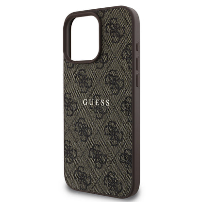 iPhone 15 Pro Kılıf Guess Orjinal Lisanslı M-safe Şarj Özellikli 4G Desen Yazı Logolu Kapak
