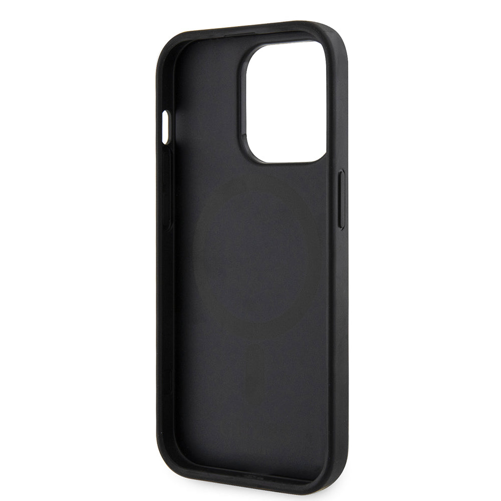 iPhone 15 Pro Kılıf Guess Orjinal Lisanslı M-safe Şarj Özellikli 4G Şerit Tasarımlı Printed Kapak