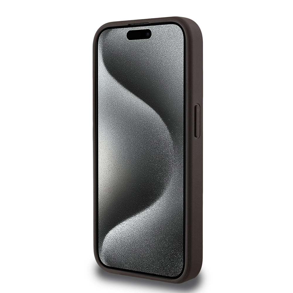 iPhone 15 Pro Kılıf Guess Orjinal Lisanslı M-safe Şarj Özellikli Gül Baskılı 4G Desenli Yazı Logolu Kapak