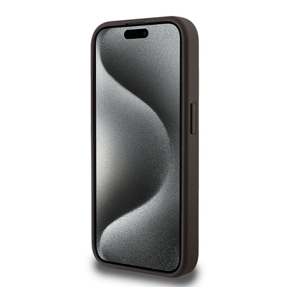 iPhone 15 Pro Kılıf Guess Orjinal Lisanslı M-safe Şarj Özellikli Gül Baskılı 4G Desenli Yazı Logolu Kapak