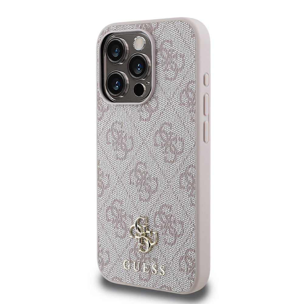 iPhone 15 Pro Kılıf Guess Orjinal Lisanslı M-safe Şarj Özellikli Small 4G Classic Kapak