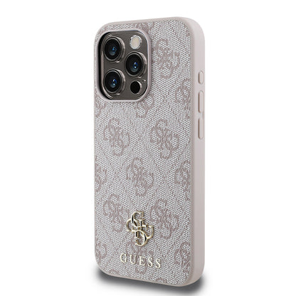 iPhone 15 Pro Kılıf Guess Orjinal Lisanslı M-safe Şarj Özellikli Small 4G Classic Kapak