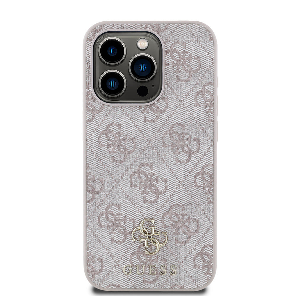 iPhone 15 Pro Kılıf Guess Orjinal Lisanslı M-safe Şarj Özellikli Small 4G Classic Kapak