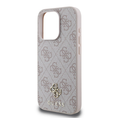 iPhone 15 Pro Kılıf Guess Orjinal Lisanslı M-safe Şarj Özellikli Small 4G Classic Kapak