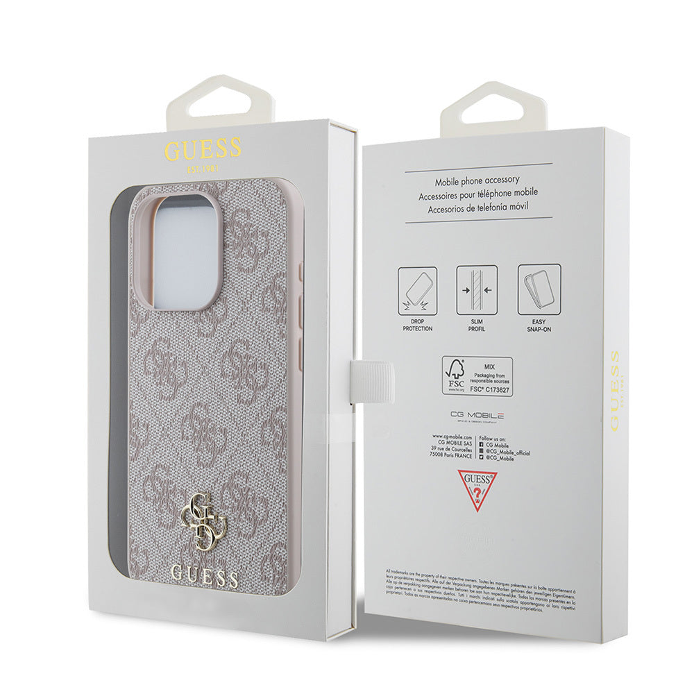 iPhone 15 Pro Kılıf Guess Orjinal Lisanslı M-safe Şarj Özellikli Small 4G Classic Kapak