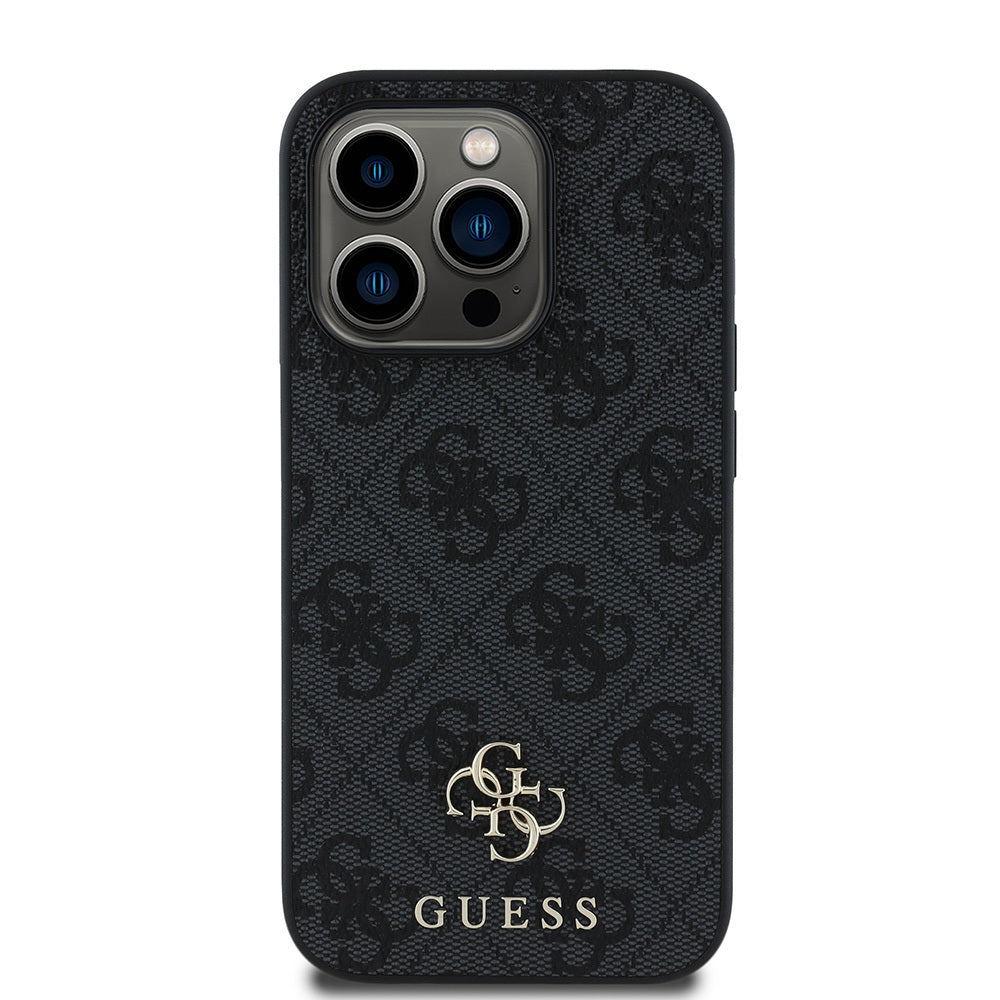 iPhone 15 Pro Kılıf Guess Orjinal Lisanslı M-safe Şarj Özellikli Small 4G Classic Kapak