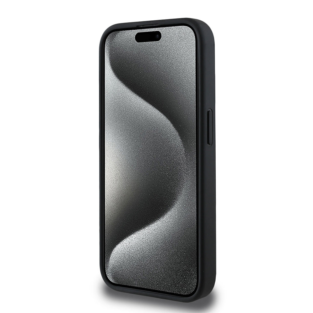 iPhone 15 Pro Kılıf Guess Orjinal Lisanslı M-safe Şarj Özellikli Small 4G Classic Kapak