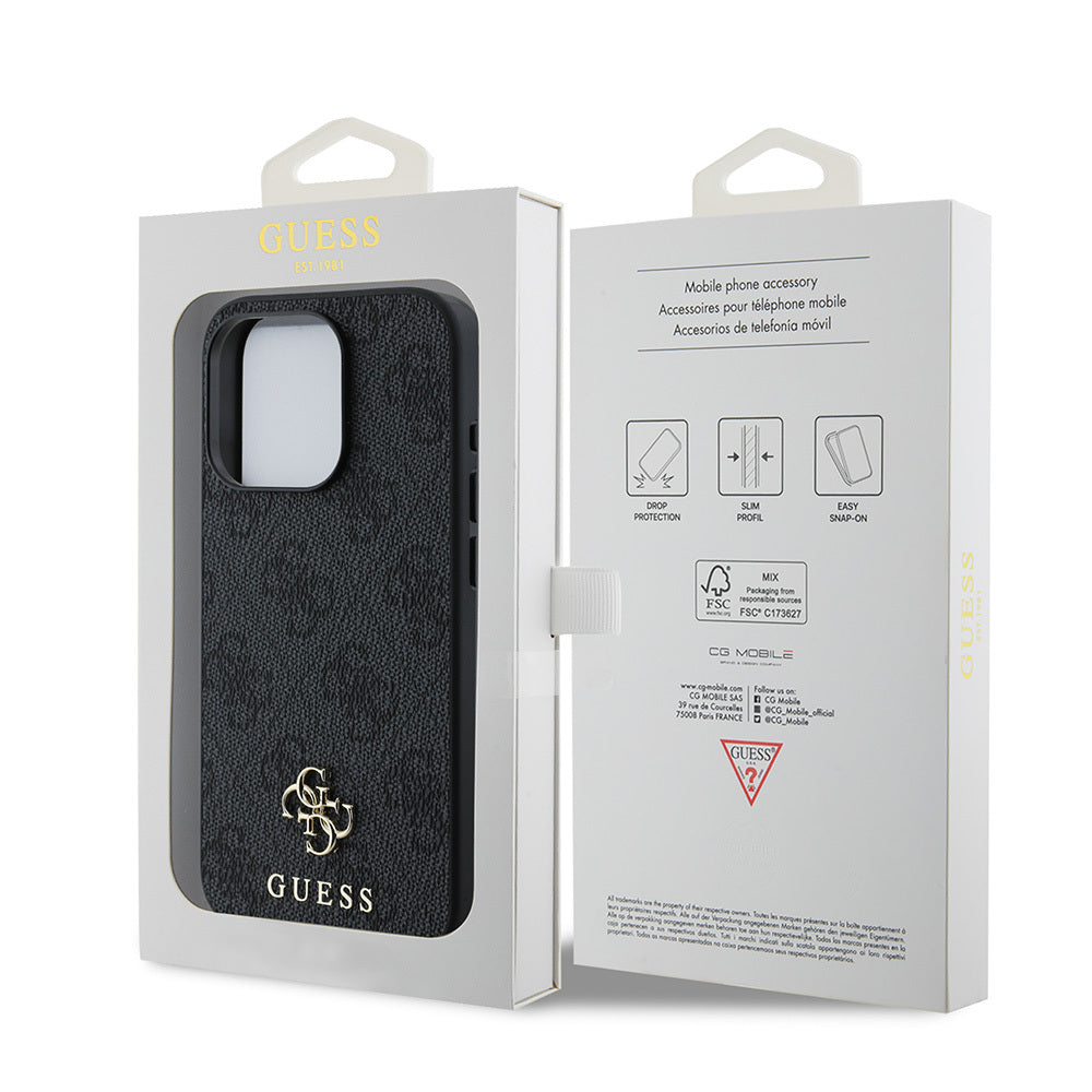 iPhone 15 Pro Kılıf Guess Orjinal Lisanslı M-safe Şarj Özellikli Small 4G Classic Kapak