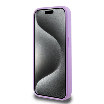 iPhone 15 Pro Kılıf Guess Orjinal Lisanslı M-safe Şarj Özellikli Yazı Logolu Saffiano Kapak