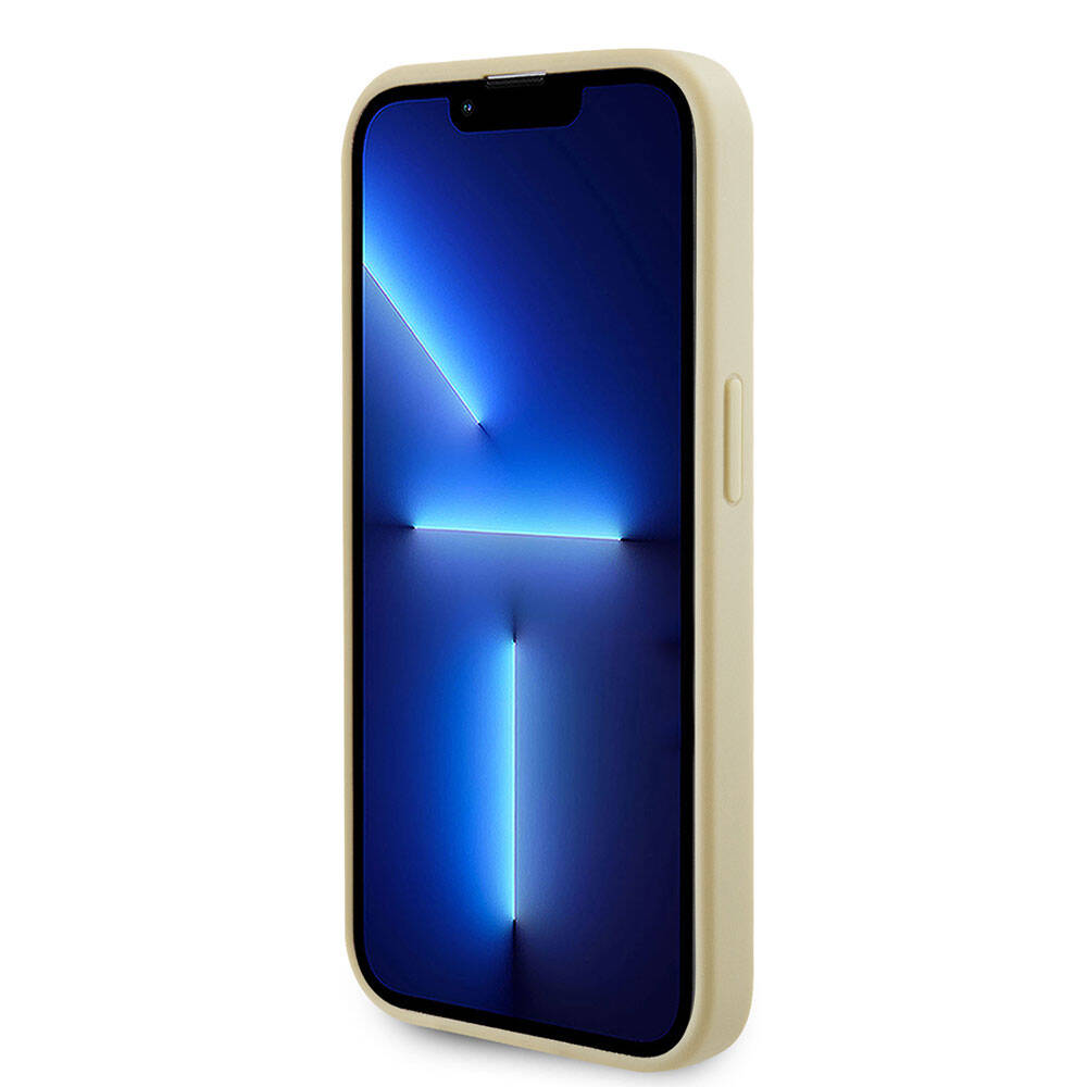 iPhone 15 Pro Kılıf Guess Orjinal Lisanslı M-safe Şarj Özellikli Yazı Logolu Saffiano Kapak