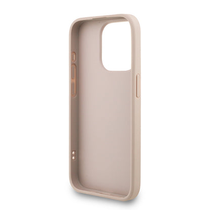 iPhone 15 Pro Kılıf Guess Orjinal Lisanslı PU Deri Bilek Askı İpli Metal Büyük 4G ve Yazı Logolu Kapak