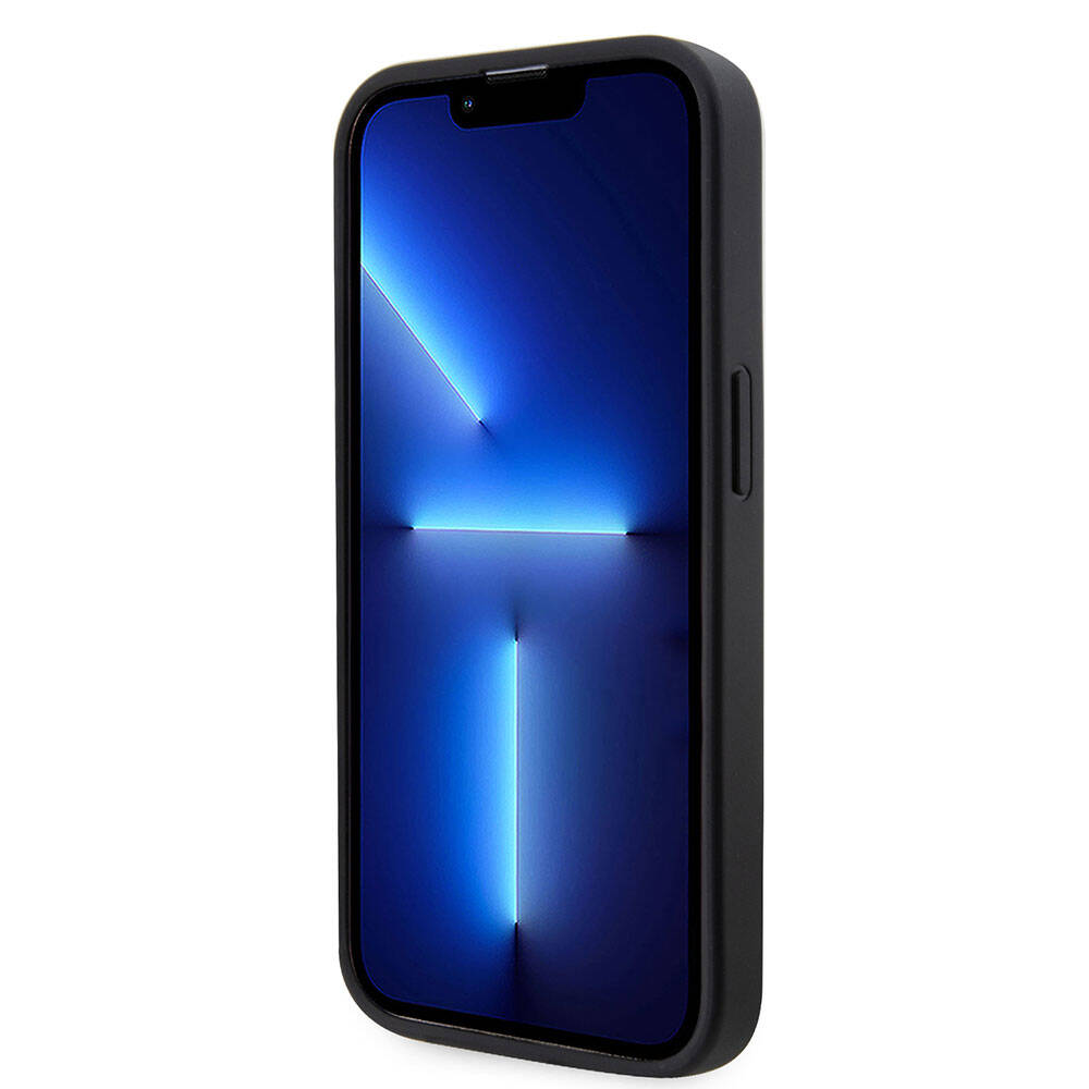 iPhone 15 Pro Kılıf Guess Orjinal Lisanslı Taşlı Arka Yüzey Üçgen Logolu Kapak