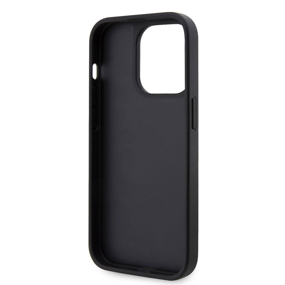 iPhone 15 Pro Kılıf Guess Orjinal Lisanslı Taşlı Arka Yüzey Üçgen Logolu Kapak
