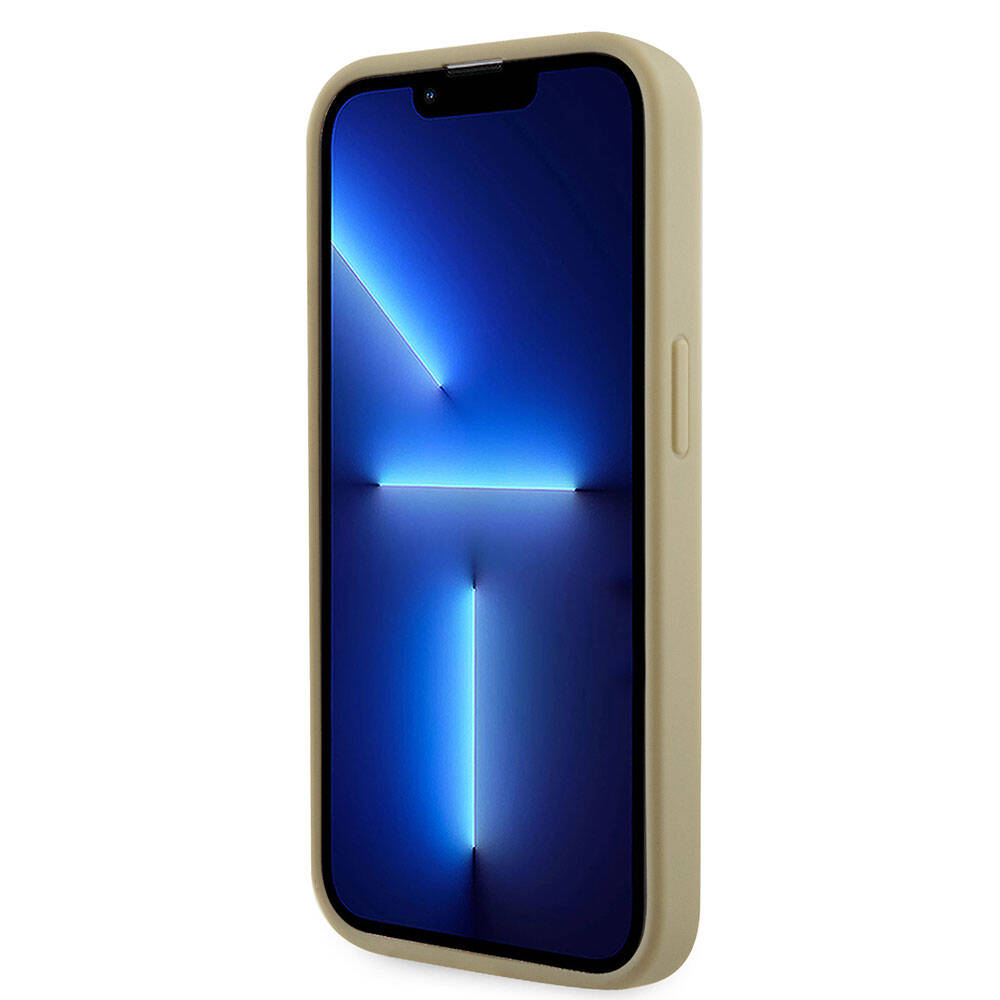 iPhone 15 Pro Kılıf Guess Orjinal Lisanslı Taşlı Arka Yüzey Üçgen Logolu Kapak
