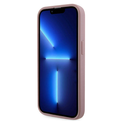 iPhone 15 Pro Kılıf Guess Orjinal Lisanslı Taşlı Arka Yüzey Üçgen Logolu Kapak