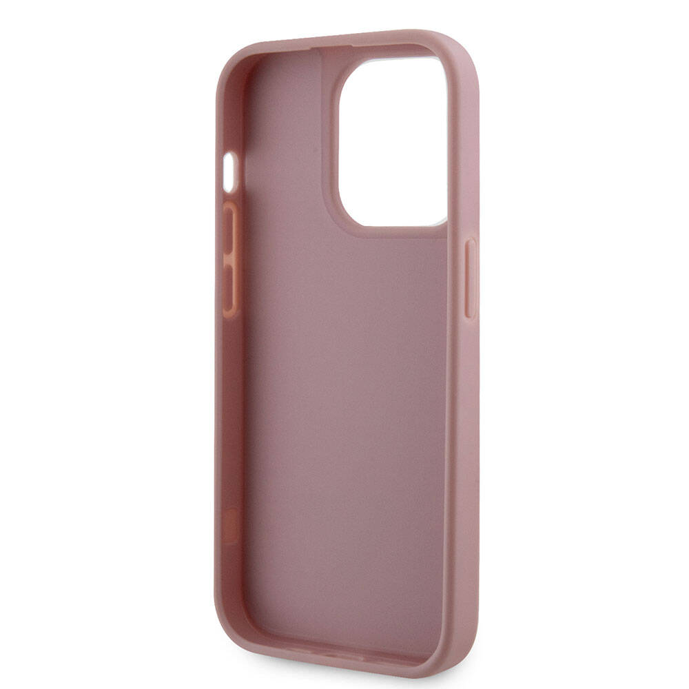 iPhone 15 Pro Kılıf Guess Orjinal Lisanslı Taşlı Arka Yüzey Üçgen Logolu Kapak