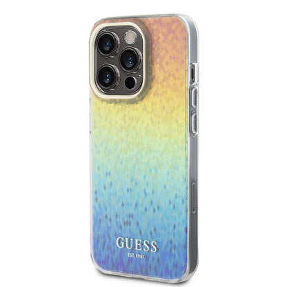 iPhone 15 Pro Kılıf Guess Orjinal Lisanslı Yazı Logolu Mirror Disco Kapak