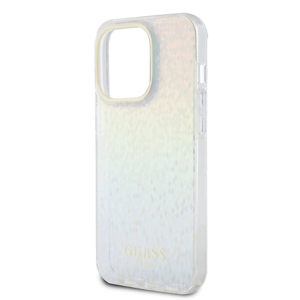 iPhone 15 Pro Kılıf Guess Orjinal Lisanslı Yazı Logolu Mirror Disco Kapak