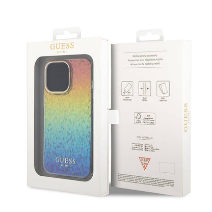 iPhone 15 Pro Kılıf Guess Orjinal Lisanslı Yazı Logolu Mirror Disco Kapak
