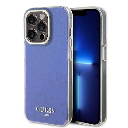 iPhone 15 Pro Kılıf Guess Orjinal Lisanslı Yazı Logolu Mirror Disco Kapak