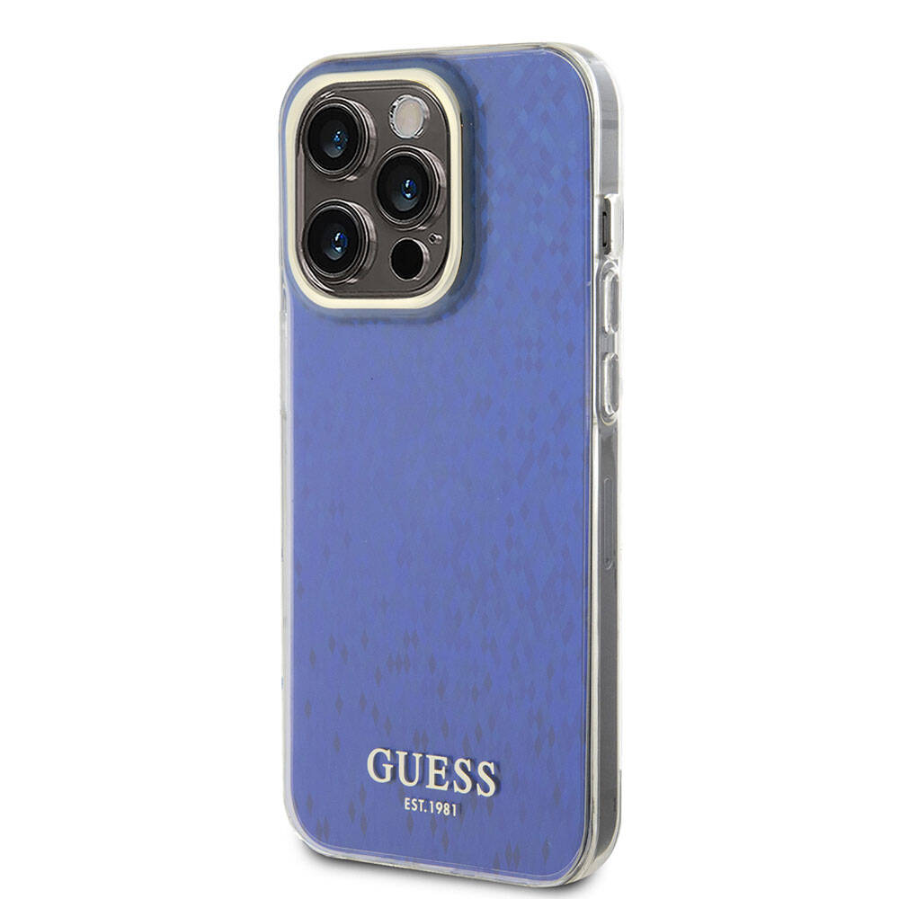 iPhone 15 Pro Kılıf Guess Orjinal Lisanslı Yazı Logolu Mirror Disco Kapak