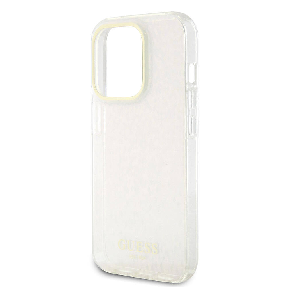 iPhone 15 Pro Kılıf Guess Orjinal Lisanslı Yazı Logolu Mirror Disco Kapak