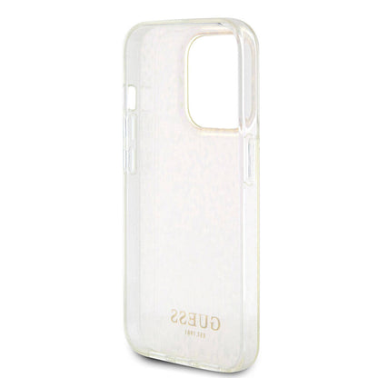 iPhone 15 Pro Kılıf Guess Orjinal Lisanslı Yazı Logolu Mirror Disco Kapak