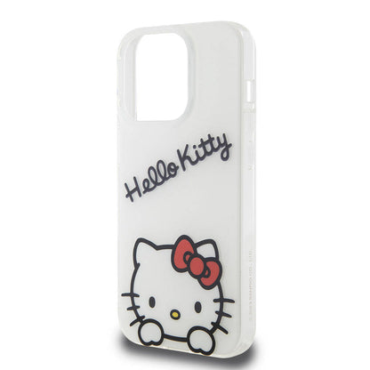 iPhone 15 Pro Kılıf Hello Kitty Orjinal Lisanslı Askılı Yazı ve İkonik Logolu Daydreaming Kapak