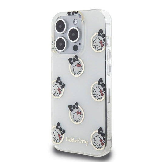 iPhone 15 Pro Kılıf Hello Kitty Orjinal Lisanslı Elektroplating Kaplama Kabarcık Baskılı Kapak