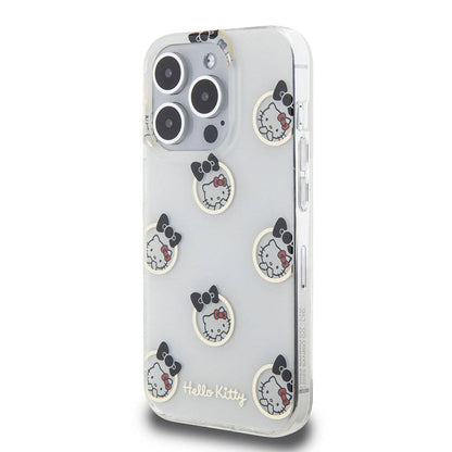 iPhone 15 Pro Kılıf Hello Kitty Orjinal Lisanslı Elektroplating Kaplama Kabarcık Baskılı Kapak