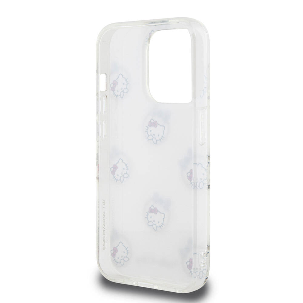iPhone 15 Pro Kılıf Hello Kitty Orjinal Lisanslı Elektroplating Kaplama Kabarcık Baskılı Kapak